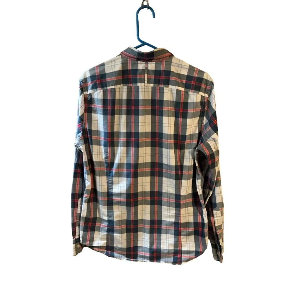 Banana Republic Mens‎ Custom 078 Wash Shirt Grant Fit Plaid Button Down Medium